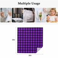 thumbnail image 4 of Black Purple Plaid Cloth Napkins, Farmhouse Simple Buffalo Checked Washable and Reusable Dinner Napkins Set of 6, Table Napkin for Kitchen Party Birthday Wedding Hotel Housewarming 20"x20", 4 of 8