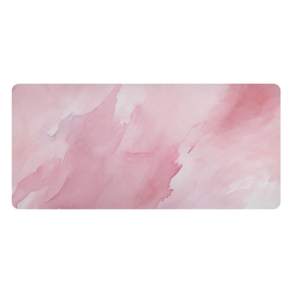 Marble Pink Desk Mats Large Mouse Pad Long Keyboard Computer Rubber Base Non-Slip Mats Accessories Decor for Office Home 16.5"x35.4"