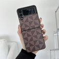 thumbnail image 1 of Patrón geométrico Funda de teléfono para Samsung Galaxy Z Flip 4 3 2 1 Funda de cuero Fundas protectoras lindas para Z Flip3 Flip4 5G Moda zhangmengya LED, 1 of 2