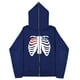 thumbnail image 2 of Sudadera con esternón oscura Y2K europea y americana, sudaderas con capucha para hombres y mujeres, pareja gótica, sudadera con cremallera larga de gran tamaño Harajuku, 2 of 5