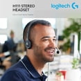 thumbnail image 2 of Auriculares con cable Irfora Auriculares estéreo Logitech H111 con micrófono giratorio Auriculares con cable de 3,5 mm para llamadas de música para juegos de jugador Irfora Auriculares con cable, 2 of 7