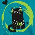 thumbnail image 3 of CafePress - Gamer Cat Women's Deluxe T Shirt - Womens Tri-blend T-Shirt, 3 of 4