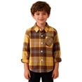 thumbnail image 3 of XIMIN Boys Flannel Shirt Toddler Kids Buffalo Plaid Long Sleeve Button Down Shirt Casual Fall Winter Tops, 3 of 9
