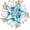 Blue Crystal Brooch, variant on Crystal Pearl Flower Brooches Pins Fashion Beautiful Created Rhinestone Floral Brooch Good Idea for Party Dance Wedding Banquet for Elegant Women