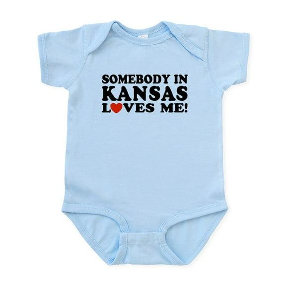 CafePress - Somebody In Kansas Loves Me Infant Bodysuit - Baby Light Bodysuit, Size Newborn - 24 Months