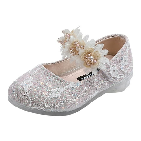 

Girls Princess Size Girls Shoes Shoes Rhinestone Flower Girl Shoes Sandals Dancing Size Slides Shoes Girl Sandals - Months Pearl Shoes Jelly Shoes Single Toddler Tan Sandals Shoes
