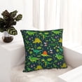 thumbnail image 6 of Pofeuu Dinosaurs and Tropical Leaves and Flowers Print Double-sided plush pillowcase Square Throw Pillow Covers Pillows Cover for Living Room Bedroom Sofa Couch Cushion Cover（No pillow core）-12"x12", 6 of 7