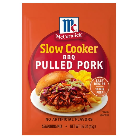 McCormick Slow Cooker Barbecue Pulled Pork Seasoning Mix, 1.6 oz Packet