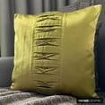 thumbnail image 4 of The HomeCentric Decorative Pillow Covers Chartreuse 18"x18" (45x45 cm) Satin Pintucks & Textured Cushion Covers For Sofa, Solid Modern Style - Chartreuse Pleats, 4 of 9