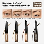 Revlon ColorStay Semi-Permanent Brow Ink Waterproof Eyebrow Enhancer Gel, 355 Dark Brown Ink, 0.09 fl oz
