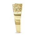 thumbnail image 2 of LoveBling 10K Yellow Gold Diamond Cut Ladies Alphabet Initial Ring, Block Lettering (C, 9), 2 of 3