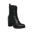thumbnail image 1 of Botas Negras Para Mujer Tacón Ancho Casuales Con Textura y Agujetas 046D1K negro 23 Incógnita 046D1K, 1 of 7