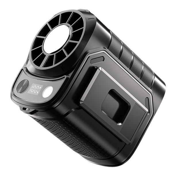 Toystoory Ventilador de cuello recargable con 5 configuraciones de velocidad del viento. Función de doble propósito. El núcleo del ventilador Electrodomésticos negro Estilo compresa de hielo