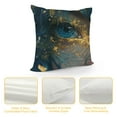 thumbnail image 4 of Acheng Short Plush Pillowcase 1 Piece Gold and Blue Abstract Art White, 4 of 5