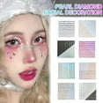 Senza Pearl Eyes Face Temporary Tattoo Gems Beauty DIY Body Art Nail Accessories Z7M3