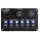 thumbnail image 5 of Interruptor de barra de luz LED, 12 V 24 V 6 interruptores LED de palanca de encendido y apagado interruptor basculante para barco marino durabilidad mejorada, 5 of 10