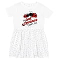 thumbnail image 3 of Inktastic My Great Grandma Loves Me with Cute Ladybugs Girls Toddler Dress, 3 of 5