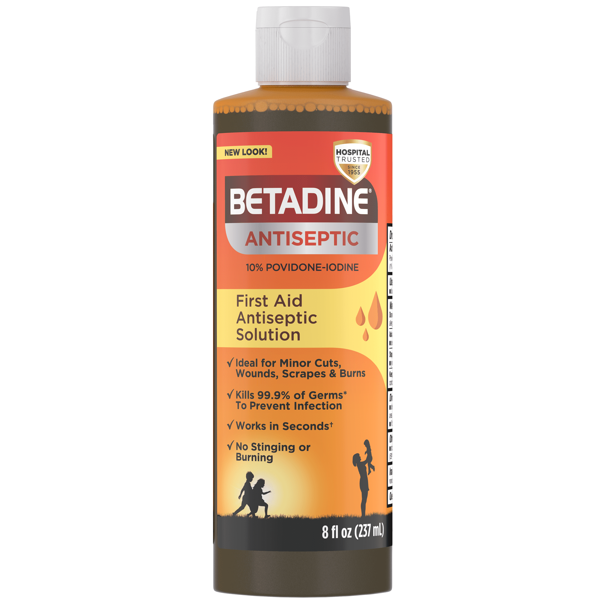Betadine Antiseptic First Aid Solution Povidone-Iodine 10%, 8 Ounces