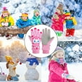 thumbnail image 5 of SEHIOZNI Kids Snow Ski Gloves, Winter Cold Weather Windproof Warm Snowboard Sport Mittens for Boys Girls Pink, 5 of 9