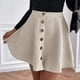 thumbnail image 5 of TaTaai Women High Waist Solid Color Corduroy Button Front Skirt Relaxed Fit Warm Soft Fabric Machine Washable No Fading Versatile Daily Office Casual Wear Skirt Gift, 5 of 8
