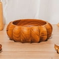 thumbnail image 4 of Fluted Round Teak Wood Bowl, 4 of 5