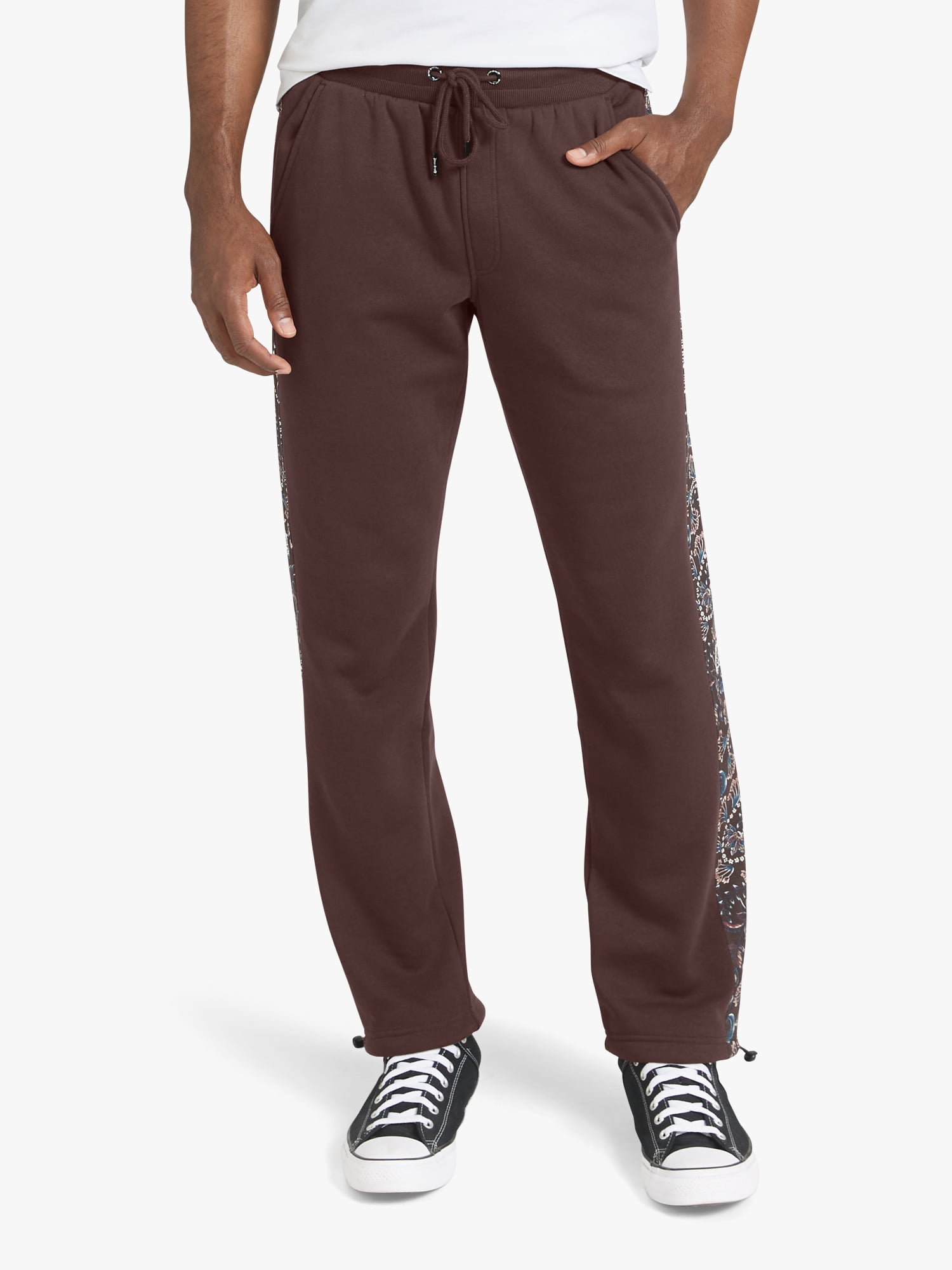 Dogg Supply by Snoop Dogg All-Gender Men's and Women's Floral Paisley Fleece Varsity Joggers, Sizes XS - 3XL