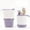 Purple, variant on JeashCHAT 2 Pcs Telescopic Pencil Case , Standing Pencil Pouch Large Capacity Pen Holder, Pop Up Stationery Bag with Zipper Closure