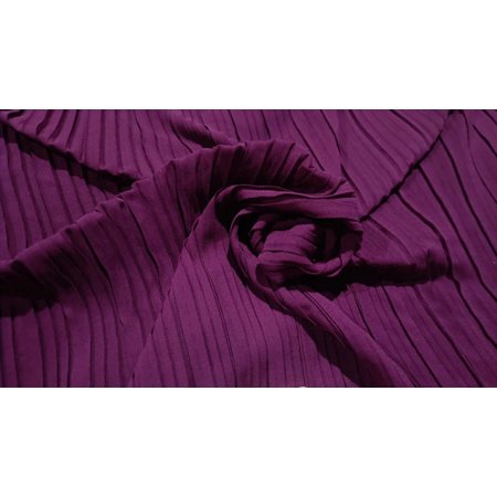 Pleated Purple GEORGETTE FABRIC 58quot; WIDE