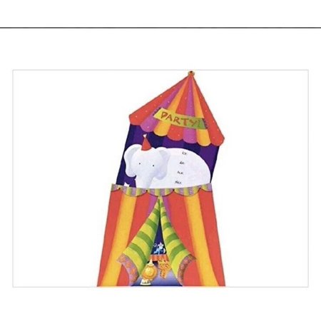 Circus Invites Amscan 8 Novelty Invitations w/ Envelopes Party Circus Fill In