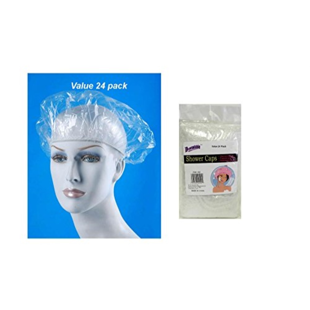 24 Shower Caps Waterproof Reusable Processing Conditioning and Shower