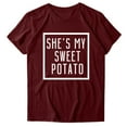 thumbnail image 2 of Meichang T-Shirts pour Femmes, Hauts de la Saint-Valentin, Imprimé Cœur d'Amour Doux, T-Shirts Mignons, Col Rond, Manches Courtes, T-Shirts de Vacances, Saint-Valentin, 2 of 5