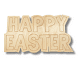 thumbnail image 2 of Unfinished Wood Etched Happy Easter Shape 16" / 1/4", 2 of 2