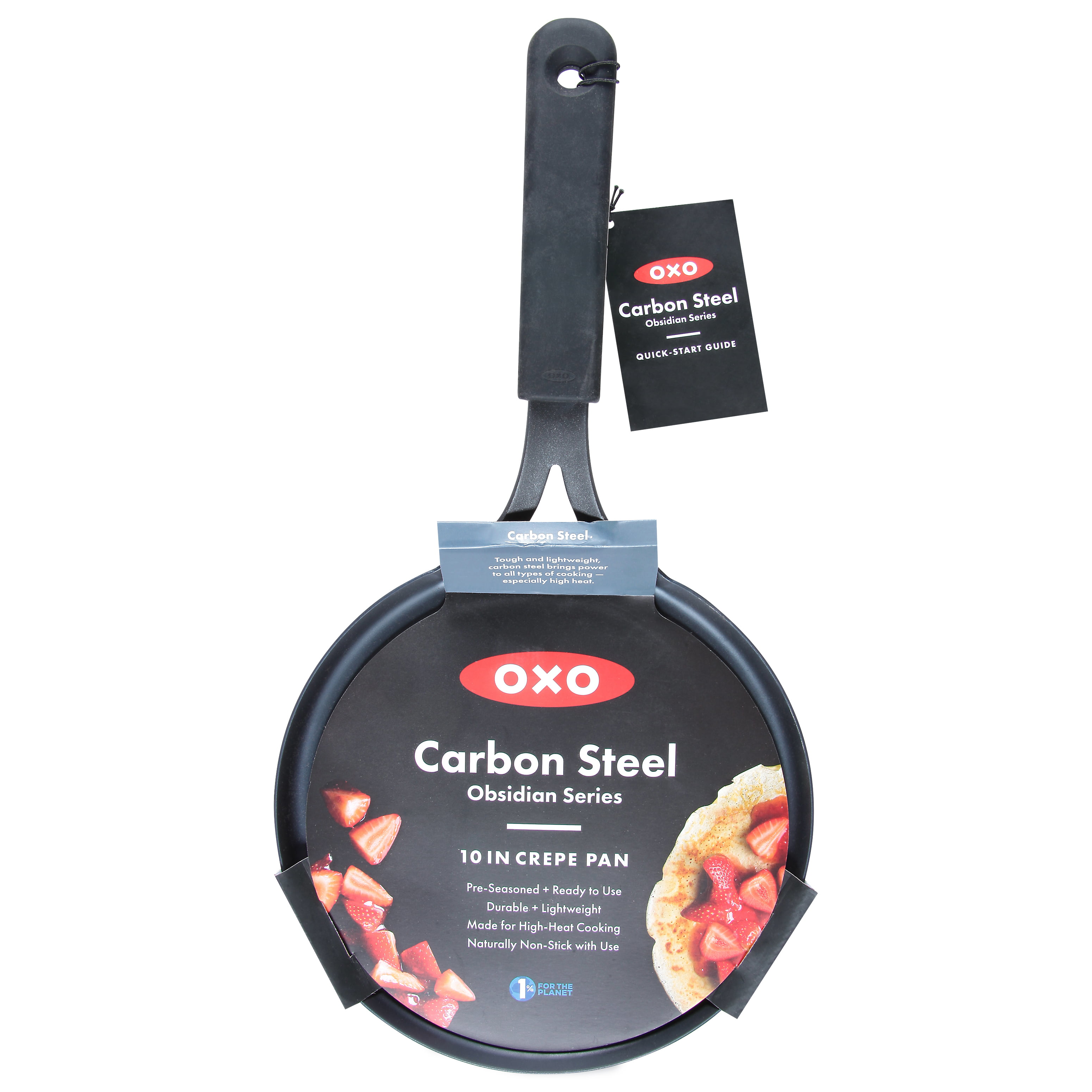 OXO Carbon Steel Obsidian Series 12-Inch Frypan with Silicone Sleeve -  Yahoo Shopping