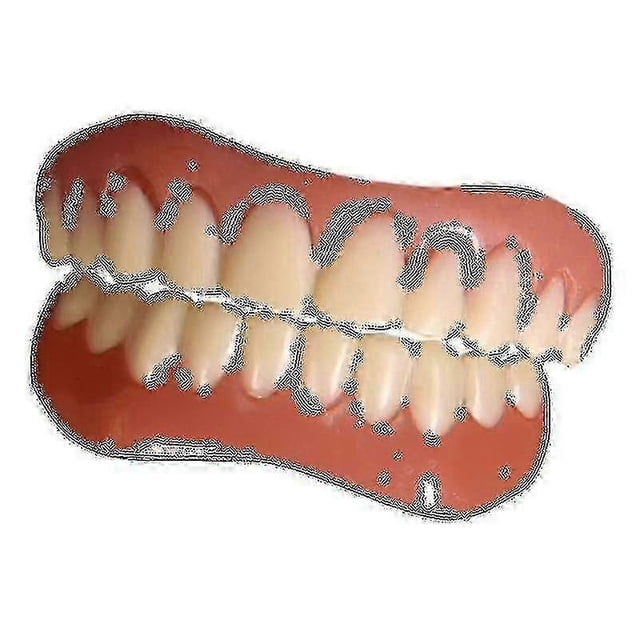 Dos juegos de prótesis dentales, para la mandíbula superior e inferior, naturales y cómodas, protegen los dientes y te permiten recuperar una sonrisa segura.