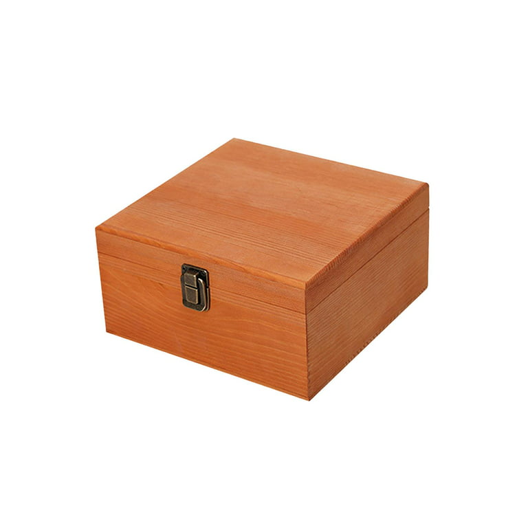 Plain Wooden Small Storage Box With Hinged Lid/3 Compartments / Tea Box  /trinket /memory Box / Perfect for Decoupage/ Arts & Crafts 
