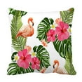 thumbnail image 1 of Funda de almohada ABPHQTO Verano Tropical Flamingo Flores Hojas 45x45 cm, 1 of 1