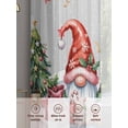 thumbnail image 2 of Grey Christmas Sheer Curtains 45 Inch Length 2 Panels Set, Semi Transparent Voile Rod Pocket Curtains for Living Dining Room Bedroom Drapes Gnomes Xmas Tree Snowflake Gifts, 2 of 8