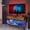 Rustic, variant on Pinmoco 70" Fireplace TV Stand for TVs Up to 80", LED Entertainment Center TV Console Table with 36" Electric Fireplace, Black