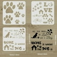 thumbnail image 2 of 1Set 3 Pcs Dog Paw Print Stencils 30x30cm Trail of Paw Prints Stencil Love Dog Home Templates Reusable Large Drawing Vinyl Stencil for Painting on Wood Wall Home Decor Supplies, 2 of 7