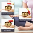 thumbnail image 5 of IBA Indianbeautifulart Tibetan Singing Bowl Musical Instrument For Meditation W/ Stick & Cushion Handcrafted In Nepal Bowl For Relaxation, Yoga & Spiritual Healing, 5 of 7