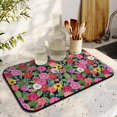 thumbnail image 3 of 2 Pack Washable Rubber Multicolored Flower Leaves Dish Drying Mats for Kitchen Counter Home Large Coffee Bar Pad Accessories and Decor for Utensils Stemware (2pcs 19.5''x12''), 3 of 6