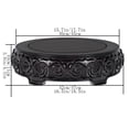 thumbnail image 2 of Black Round Rosewood Relief Sulpture Plant Display, Teapot Vase Fish Tank Base Racks, 2 of 6