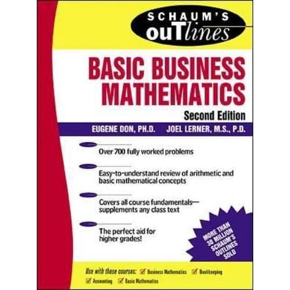 Pre-Owned Schaum's Outline of Basic Business Mathematics (Paperback) 0070381828 9780070381827