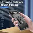 thumbnail image 6 of Allytechgroup for Google Pixel 8A Case Cover, with Ring Holder Stand Hybrid Rugged Protective Shockproof Bumper Phone Case for Google Pixel 8A - Black, 6 of 9