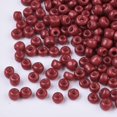 thumbnail image 3 of 50g Glass Seed Beads Opaque Colours Dark Red 3mm Hole: 1mm 962pcs/50g, 3 of 3