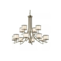 Transitional Twelve Light Chandelier-Antique Pewter Finish Bailey Street Home 147-Bel-2268746