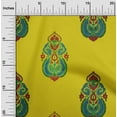 thumbnail image 1 of oneOone Cotton Poplin Twill Medium Yellow Fabric Floral & Paisley Block Sewing Craft Projects Fabric Prints By Yard 56 Inch Wide, 1 of 4