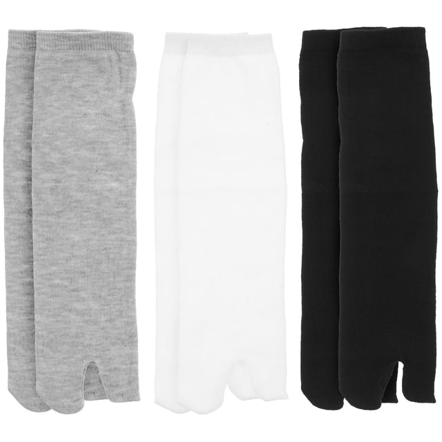 unbranded 3 Pares De Calcetines Japoneses De Con Dedo Separado Para Uso Con Sandalias