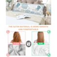 thumbnail image 2 of Blue Jellyfish Coastal Pillow Cases Body Size, Smooth Satin Pillowcase for Hair and Skin, Summer Beach Nautical Coral Decorative Cooling Bed Pillow Covers with Zipper, 20x54 Inches, 2 of 4