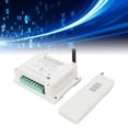 thumbnail image 3 of Commutateur de Commande à Distance RF, 433MHz AC 100-265V 30A Relais 2 Canaux RF Relais Portable pour la Commande d'Éclairage pour Rideau de Télécommande, 3 of 8